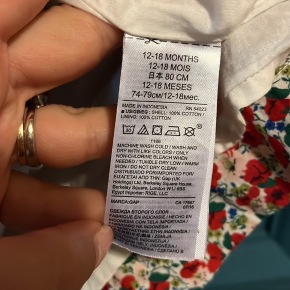 Baby Gap Long Sleeve Button Down Top/Dress - Picture 3 of 5